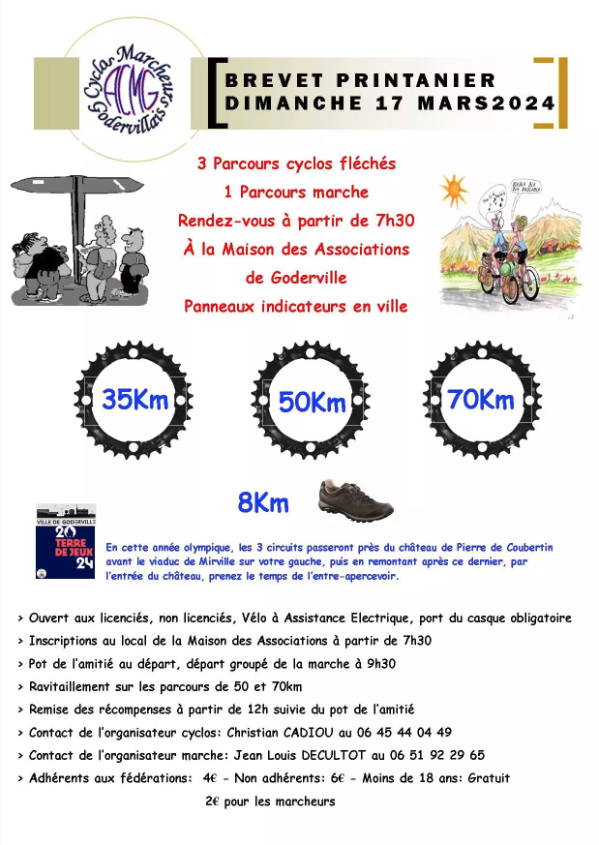 brevet printanier cyclo marcheur godervillais