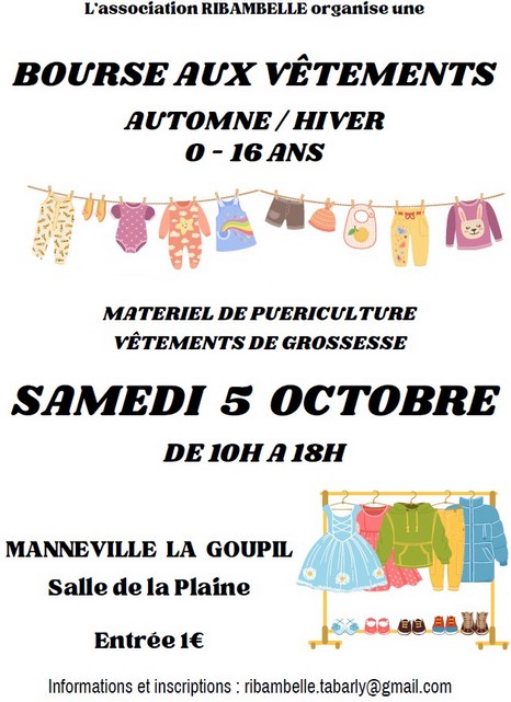 association ribambelle bourse aux vêtements manneville la goupil